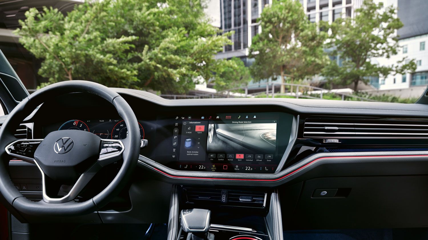 VW Touareg кокпіт та профілі їзди