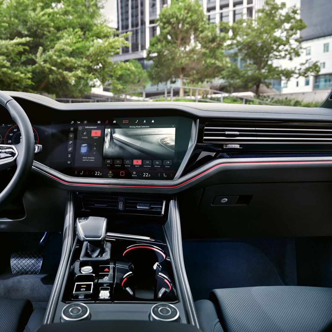 VW Touareg кокпіт та профілі їзди